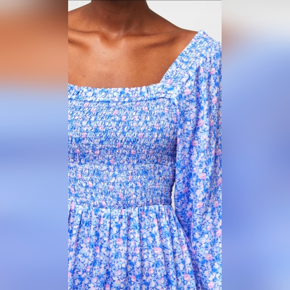 J. Crew Smocked Floral Dress Size 2X - Picture 11 of 16